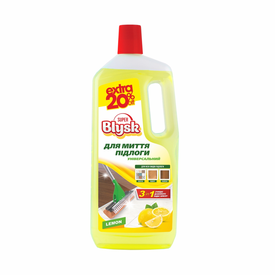 Засіб для миття підлоги Super Blysk Лимон, 1500мл